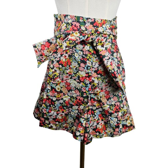 J. Crew Liberty Thorpe Floral High Rise Tie Waist Shorts Size 8 - Picture 4 of 16